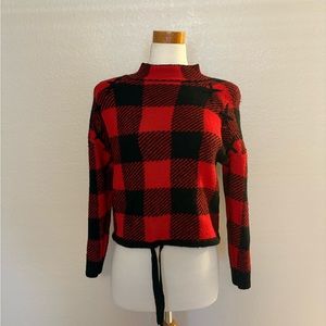 No Boundaries Red and Black Sweater